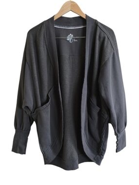 Pilcro By Anthropologie Olive Green Aubrey Draped Batwing Open Cardigan. SZ S/M